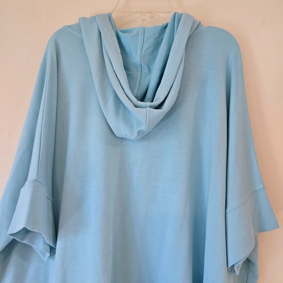 NWT Pretty Aqua Blue SS Pullover Hoodie Worshop Republic Clothing XL - Picture 9 of 16